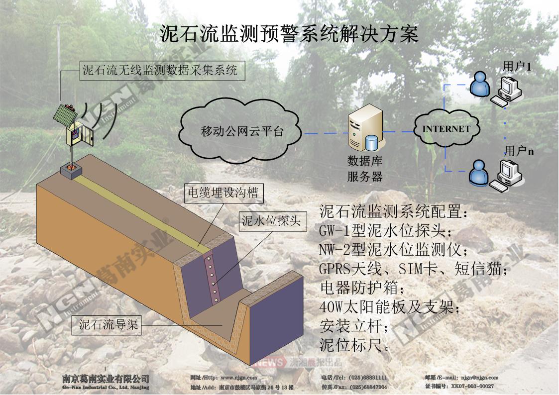 葛南公司泥石流預警系統(tǒng)簡介