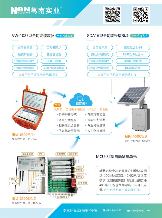 智能識別傳感器參數(shù)、智能故障診斷、云平臺手機(jī)客戶端無縫對接《全功能讀數(shù)儀》《全功能采集模塊》上市